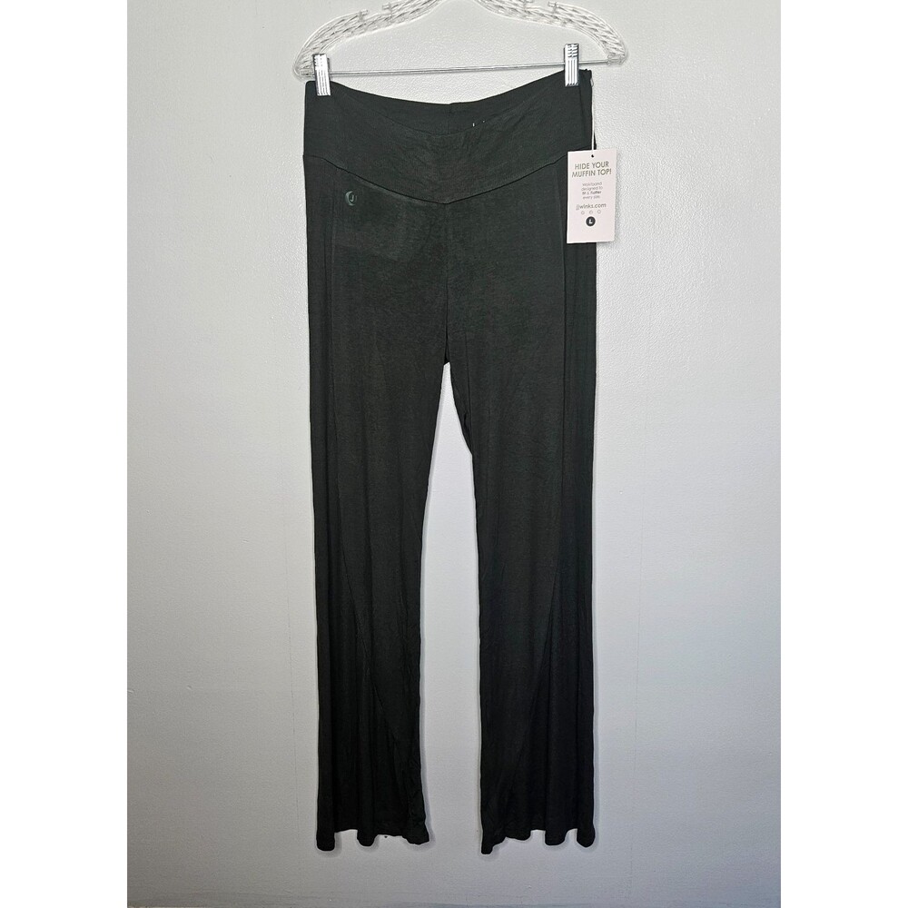JJ WINKS Happy Hour Flare Pants Large Green NWT Regular Length Soft Comfortable